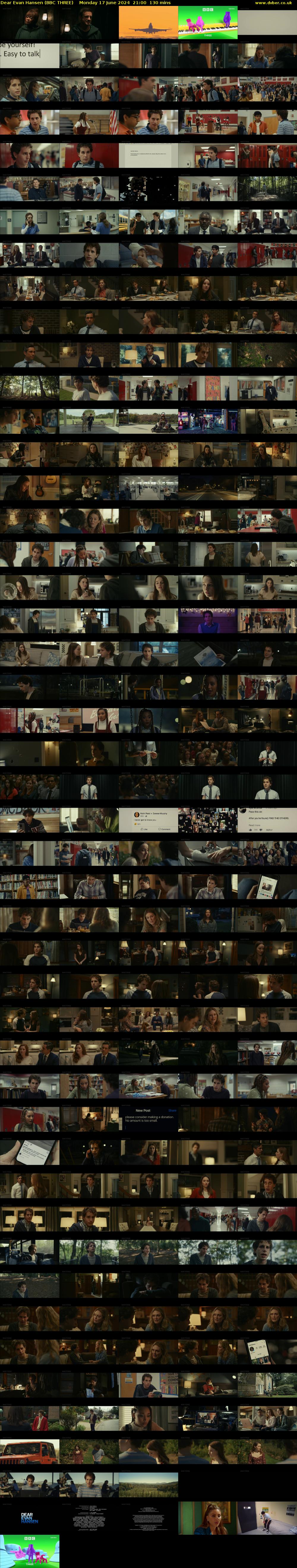 Dear Evan Hansen (BBC THREE) Monday 17 June 2024 21:00 - 23:10