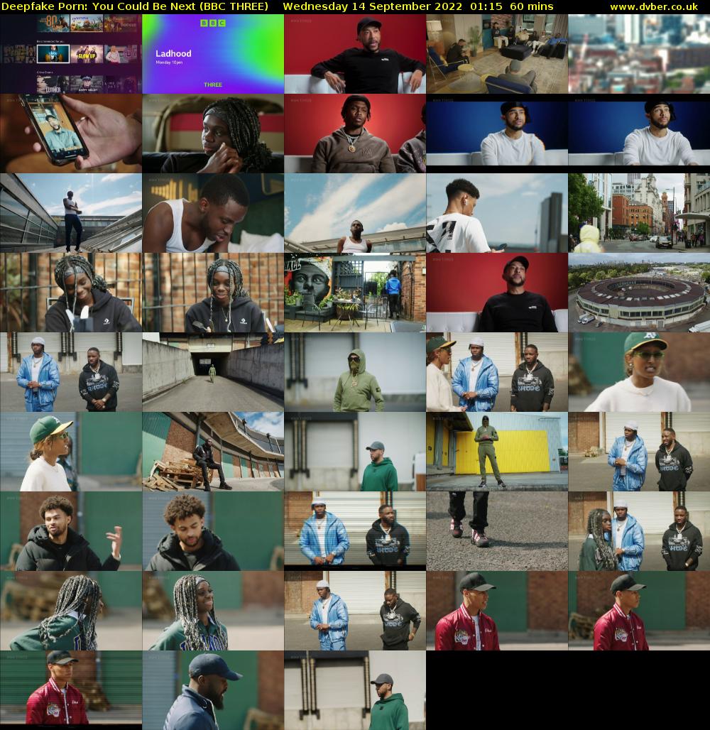 Deepfake Porn: You Could Be Next (BBC THREE) Wednesday 14 September 2022 01:15 - 02:15