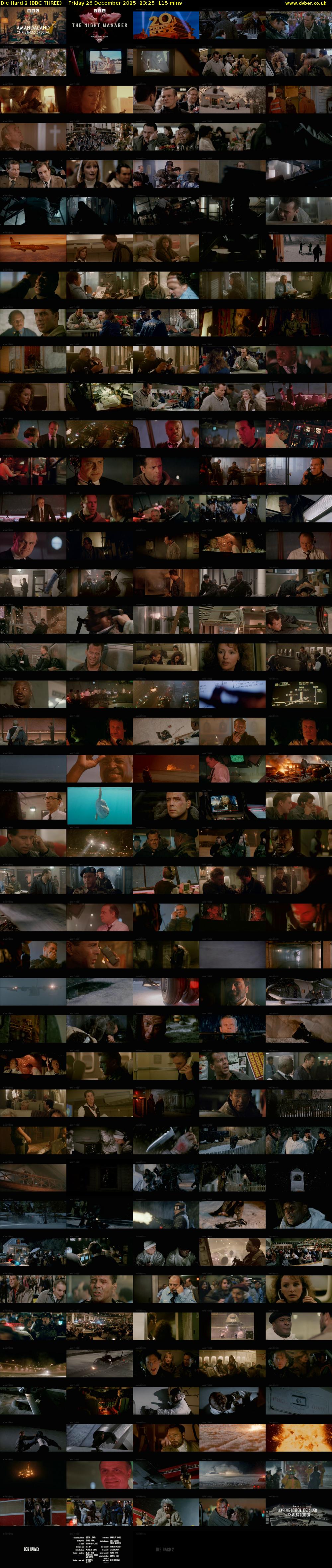 Die Hard 2 (BBC THREE) Friday 26 December 2025 23:25 - 01:20