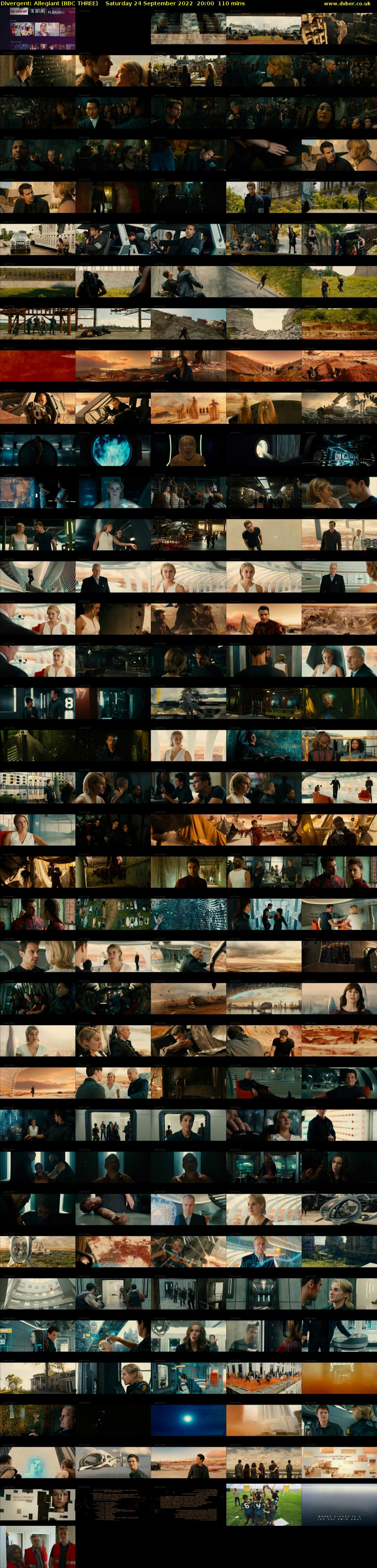 Divergent: Allegiant (BBC THREE) Saturday 24 September 2022 20:00 - 21:50