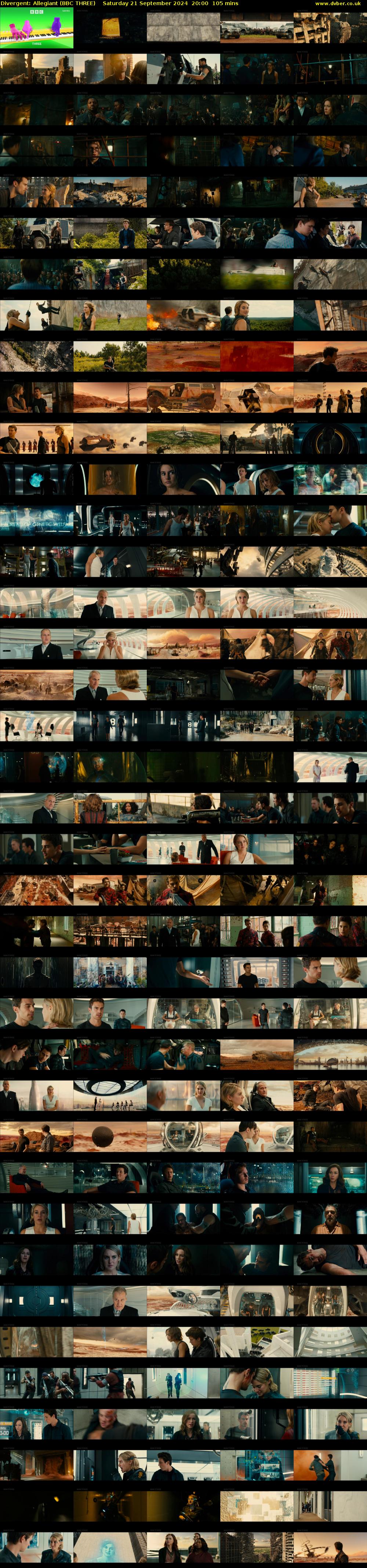 Divergent: Allegiant (BBC THREE) Saturday 21 September 2024 20:00 - 21:45
