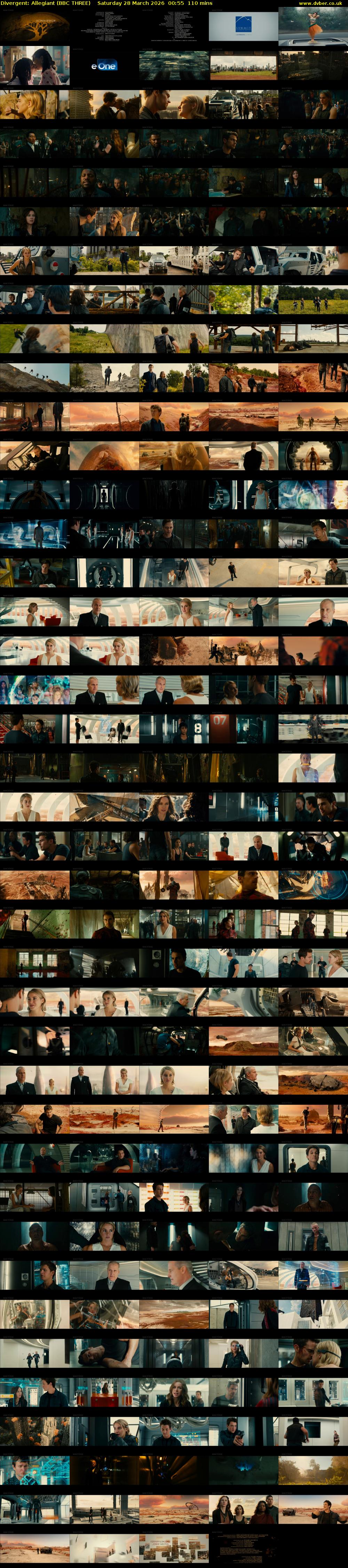 Divergent: Allegiant (BBC THREE) Saturday 28 March 2026 00:55 - 02:45