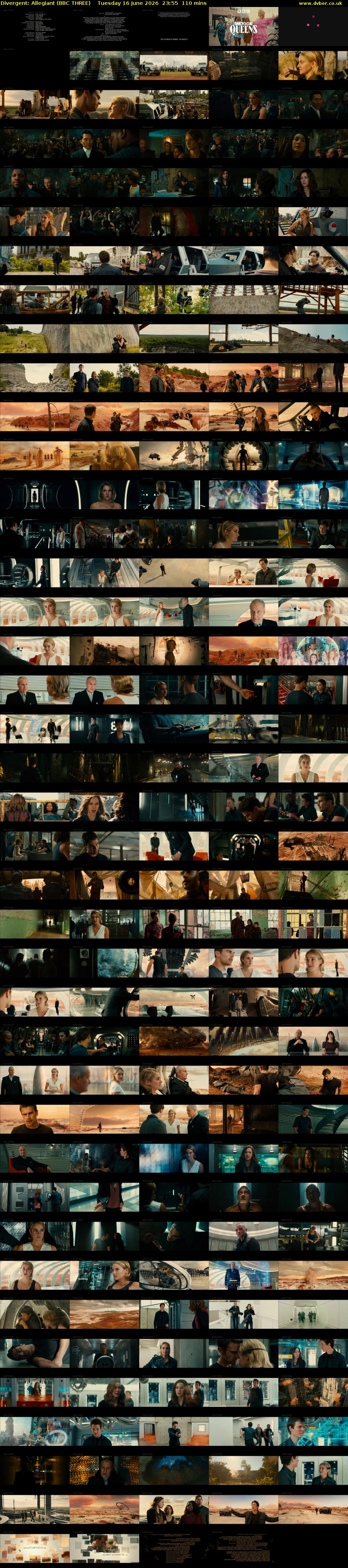 Divergent: Allegiant (BBC THREE) Tuesday 16 June 2026 23:55 - 01:45