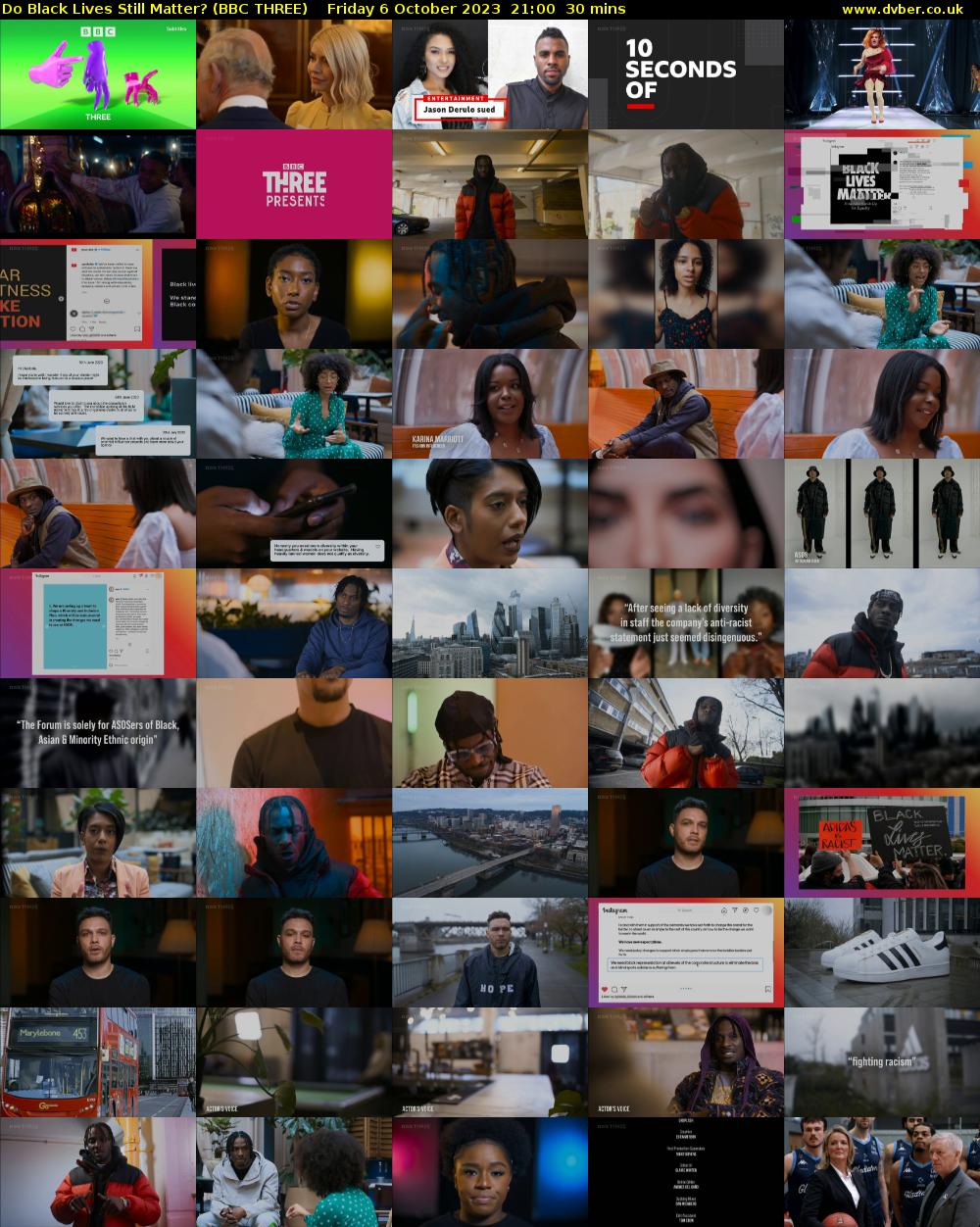 Do Black Lives Still Matter? (BBC THREE) Friday 6 October 2023 21:00 - 21:30