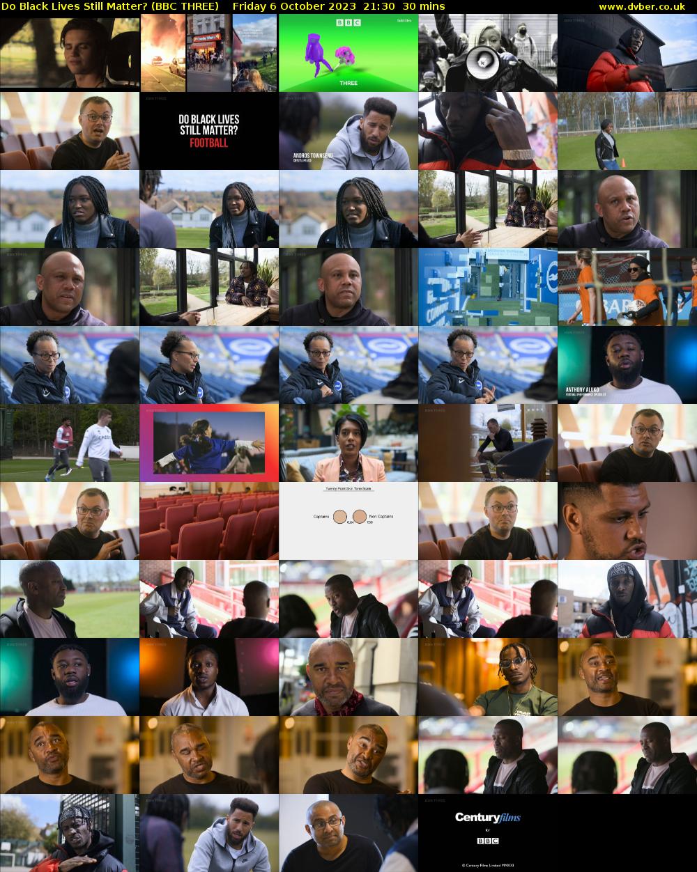Do Black Lives Still Matter? (BBC THREE) Friday 6 October 2023 21:30 - 22:00