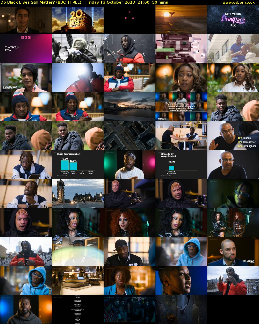 Do Black Lives Still Matter? (BBC THREE) Friday 13 October 2023 21:00 - 21:30