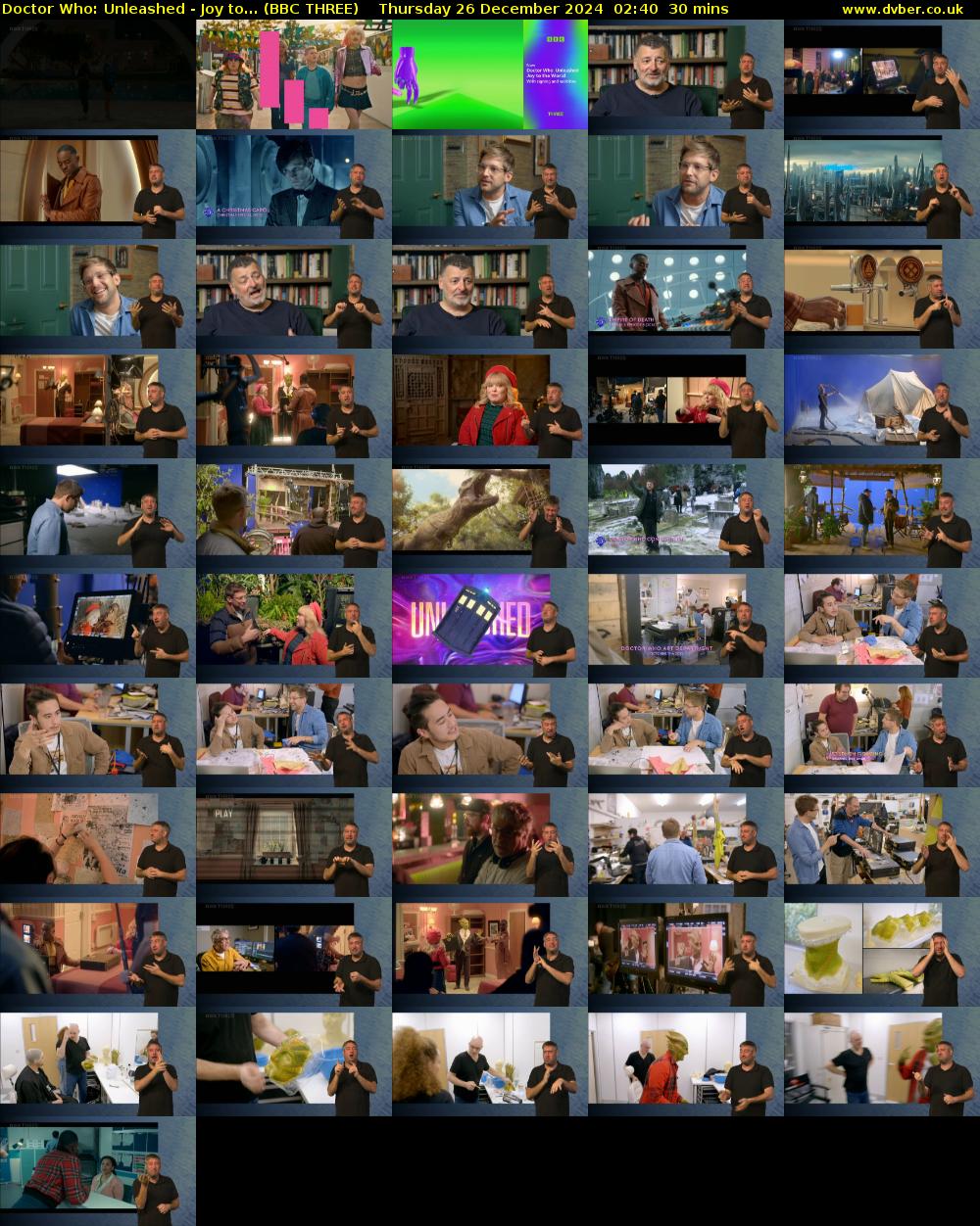 Doctor Who: Unleashed - Joy to... (BBC THREE) Thursday 26 December 2024 02:40 - 03:10