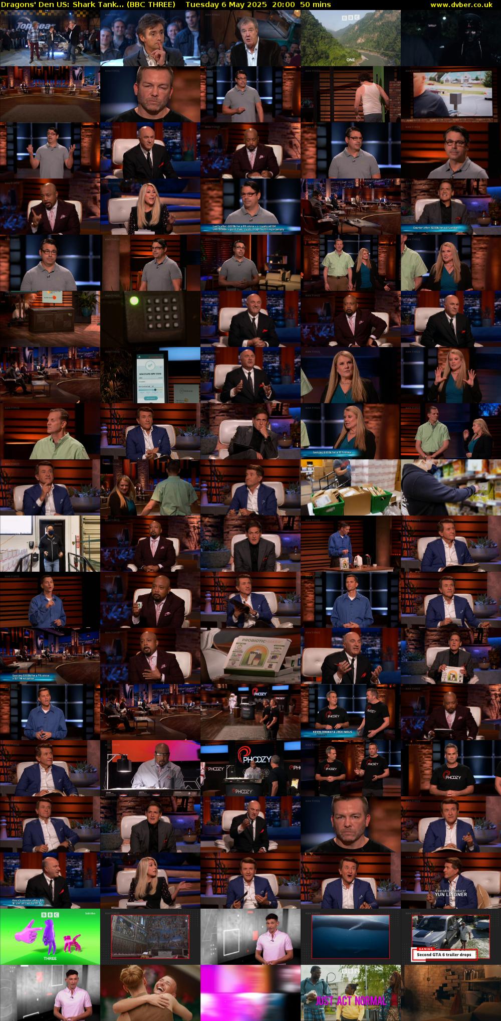 Dragons' Den US: Shark Tank... (BBC THREE) Tuesday 6 May 2025 20:00 - 20:50