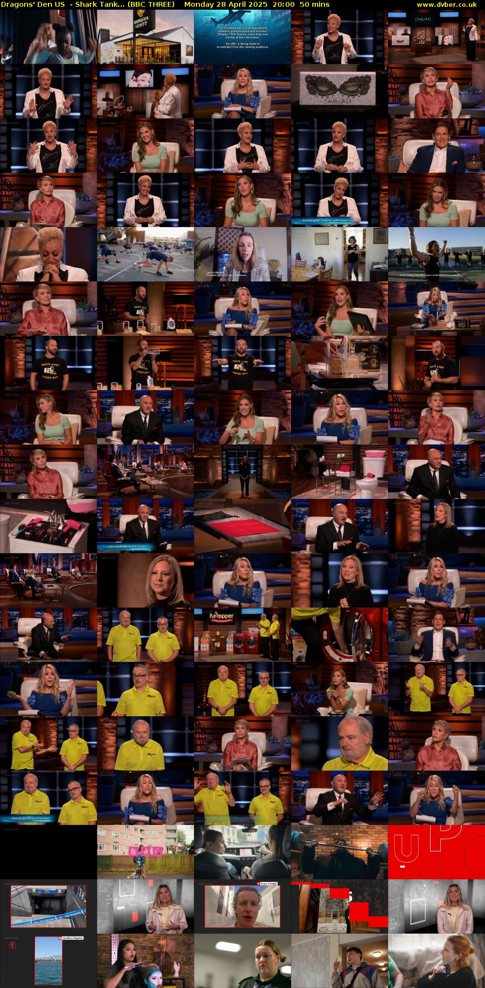 Dragons' Den US  - Shark Tank... (BBC THREE) Monday 28 April 2025 20:00 - 20:50