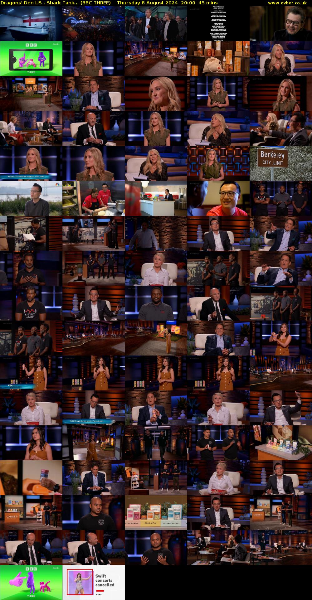 Dragons' Den US - Shark Tank... (BBC THREE) Thursday 8 August 2024 20:00 - 20:45
