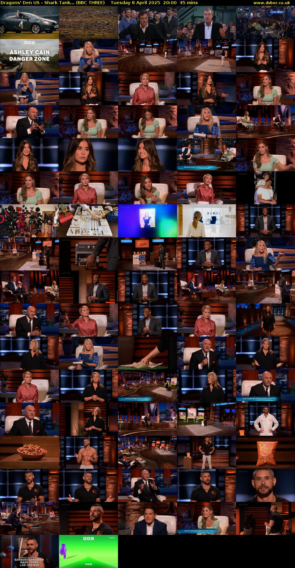 Dragons' Den US - Shark Tank... (BBC THREE) Tuesday 8 April 2025 20:00 - 20:45