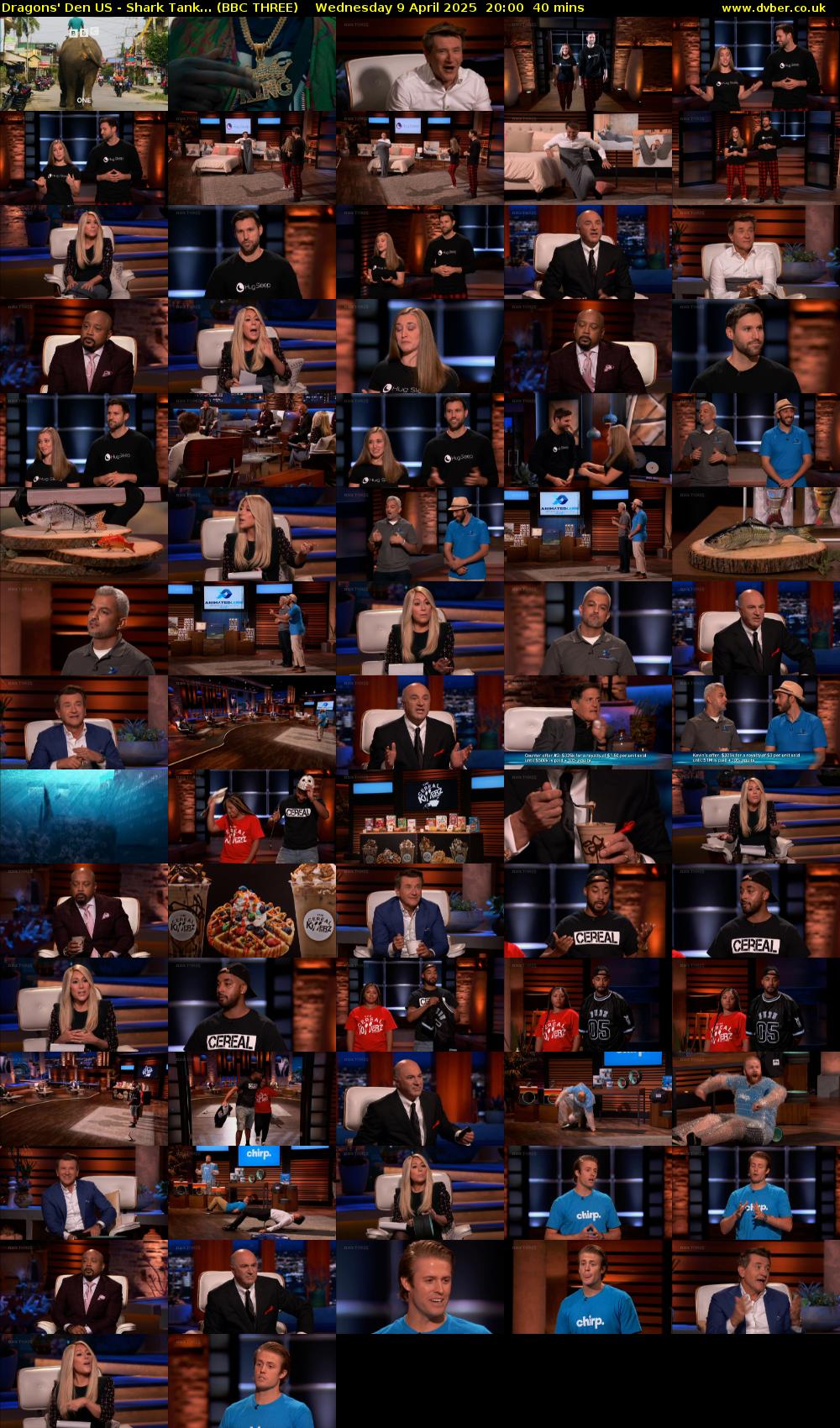 Dragons' Den US - Shark Tank... (BBC THREE) Wednesday 9 April 2025 20:00 - 20:40
