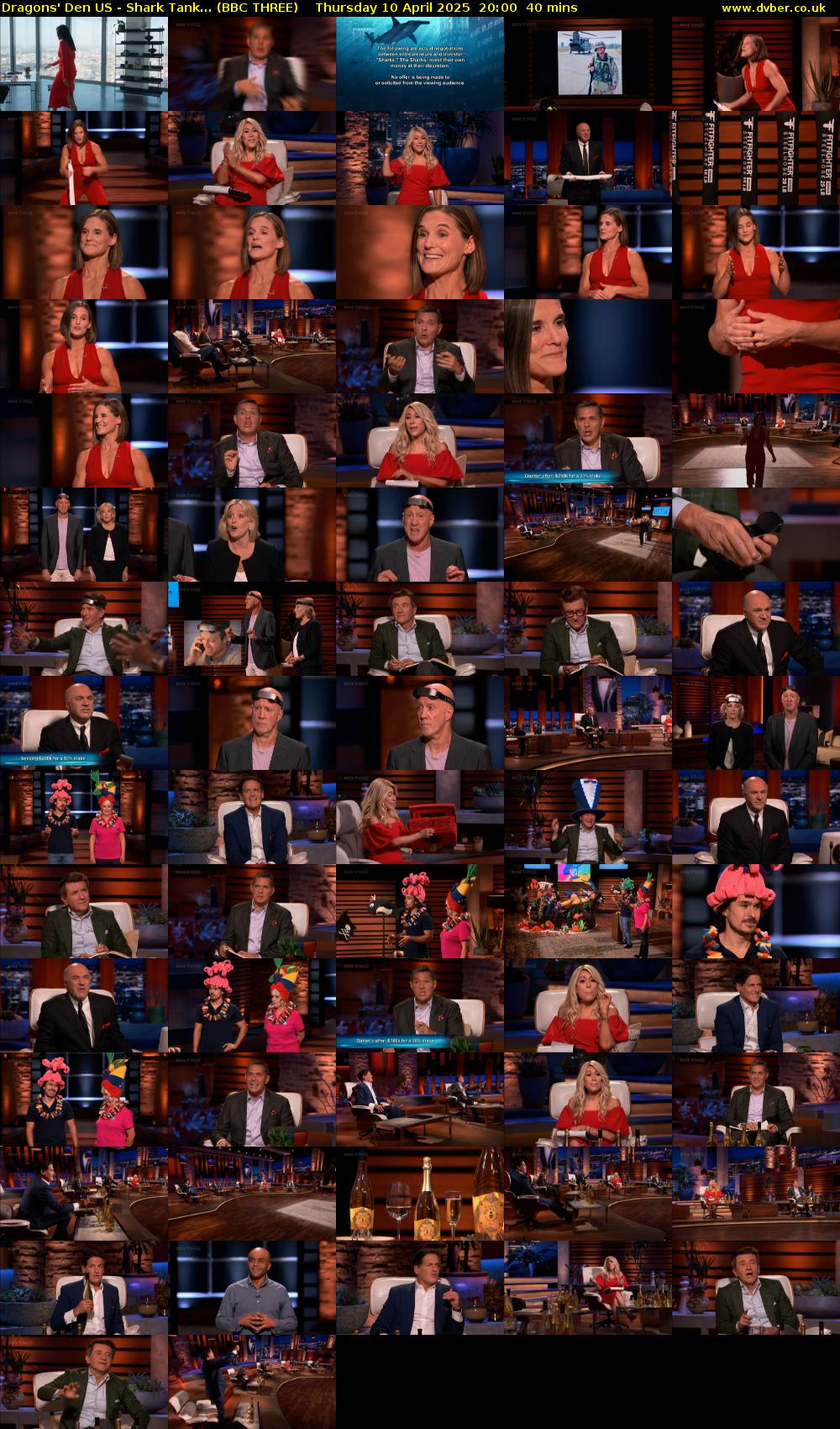 Dragons' Den US - Shark Tank... (BBC THREE) Thursday 10 April 2025 20:00 - 20:40