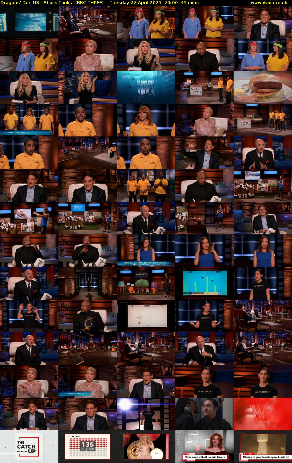 Dragons' Den US - Shark Tank... (BBC THREE) Tuesday 22 April 2025 20:00 - 20:45