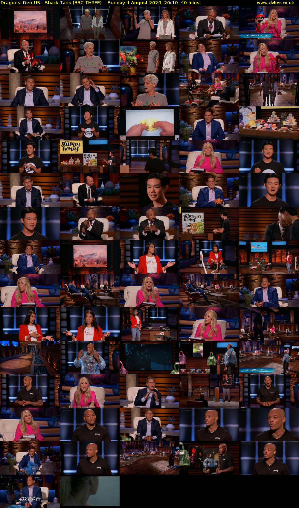 Dragons' Den US - Shark Tank (BBC THREE) Sunday 4 August 2024 20:10 - 20:50