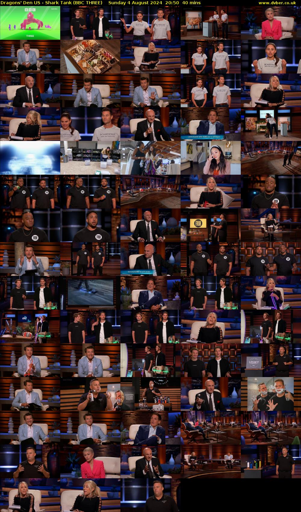 Dragons' Den US - Shark Tank (BBC THREE) Sunday 4 August 2024 20:50 - 21:30