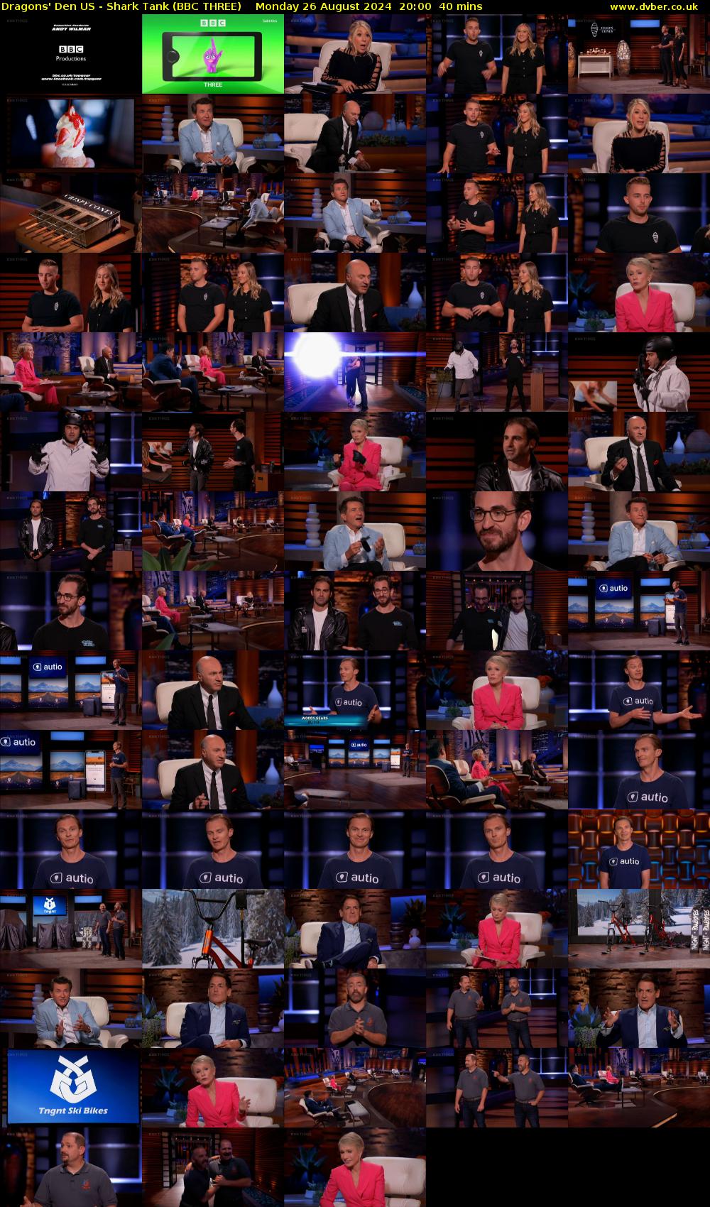 Dragons' Den US - Shark Tank (BBC THREE) Monday 26 August 2024 20:00 - 20:40