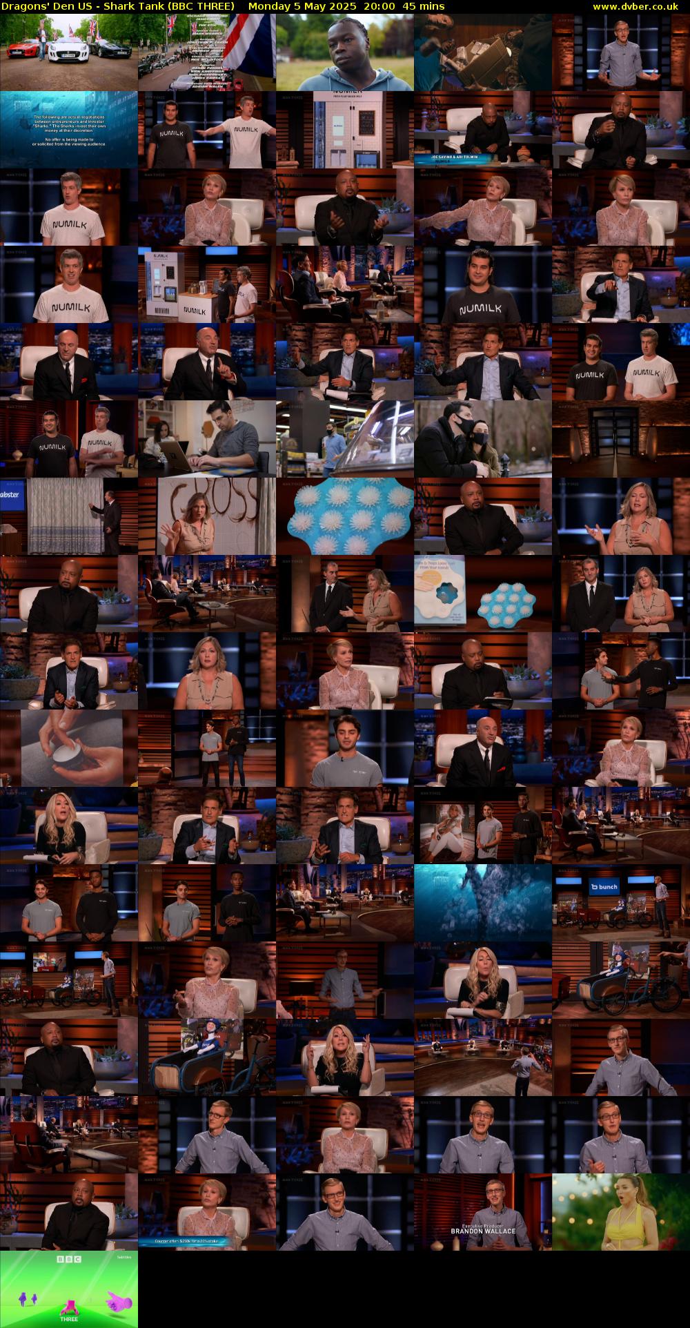 Dragons' Den US - Shark Tank (BBC THREE) Monday 5 May 2025 20:00 - 20:45