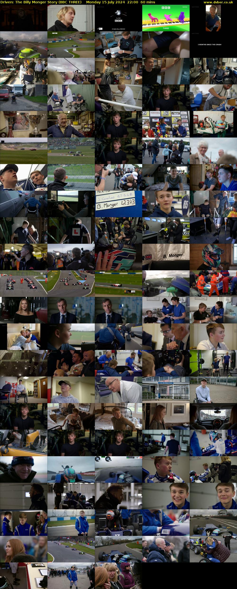 Driven: The Billy Monger Story (BBC THREE) Monday 15 July 2024 22:00 - 23:00