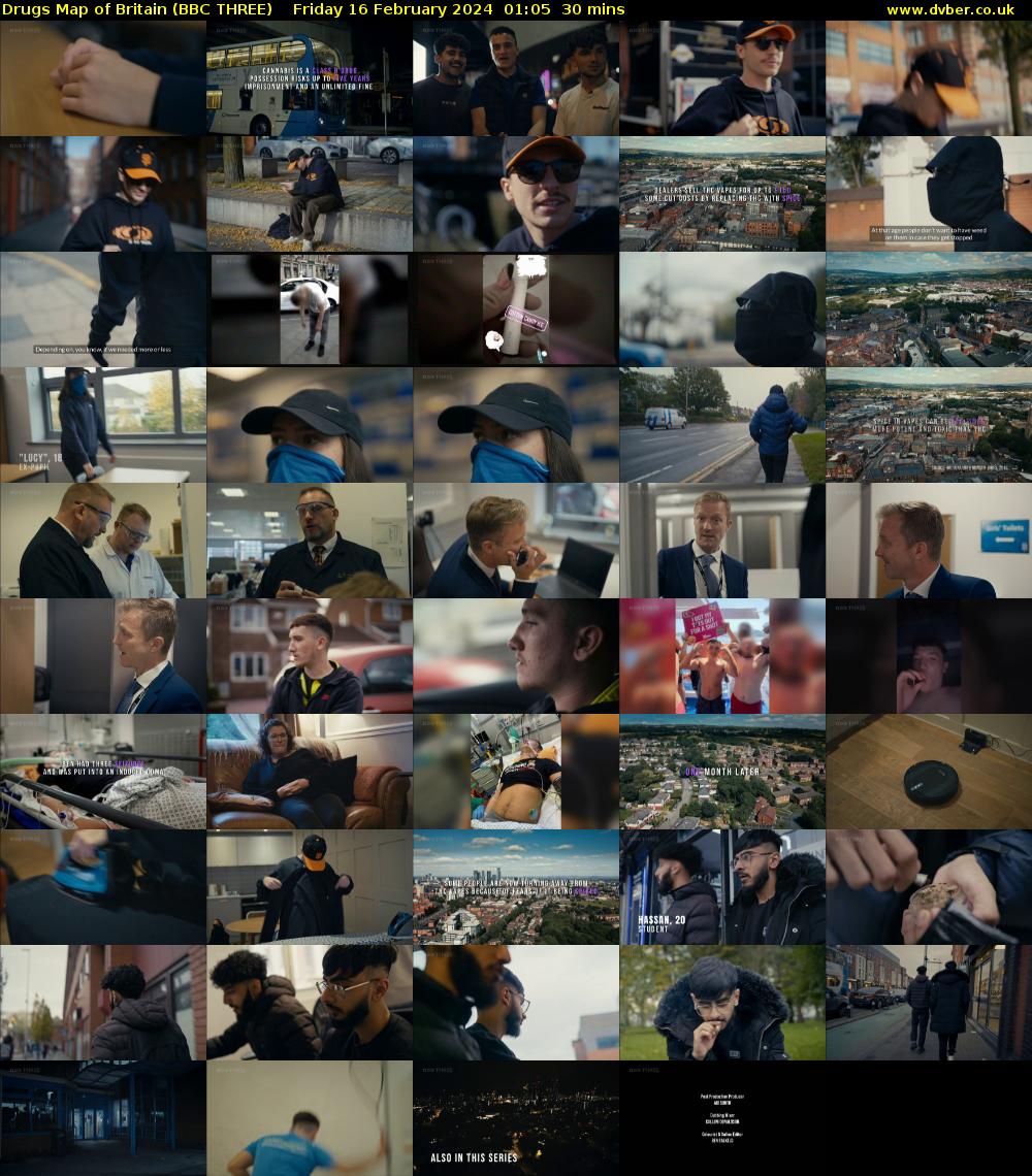 Drugs Map of Britain (BBC THREE) Friday 16 February 2024 01:05 - 01:35
