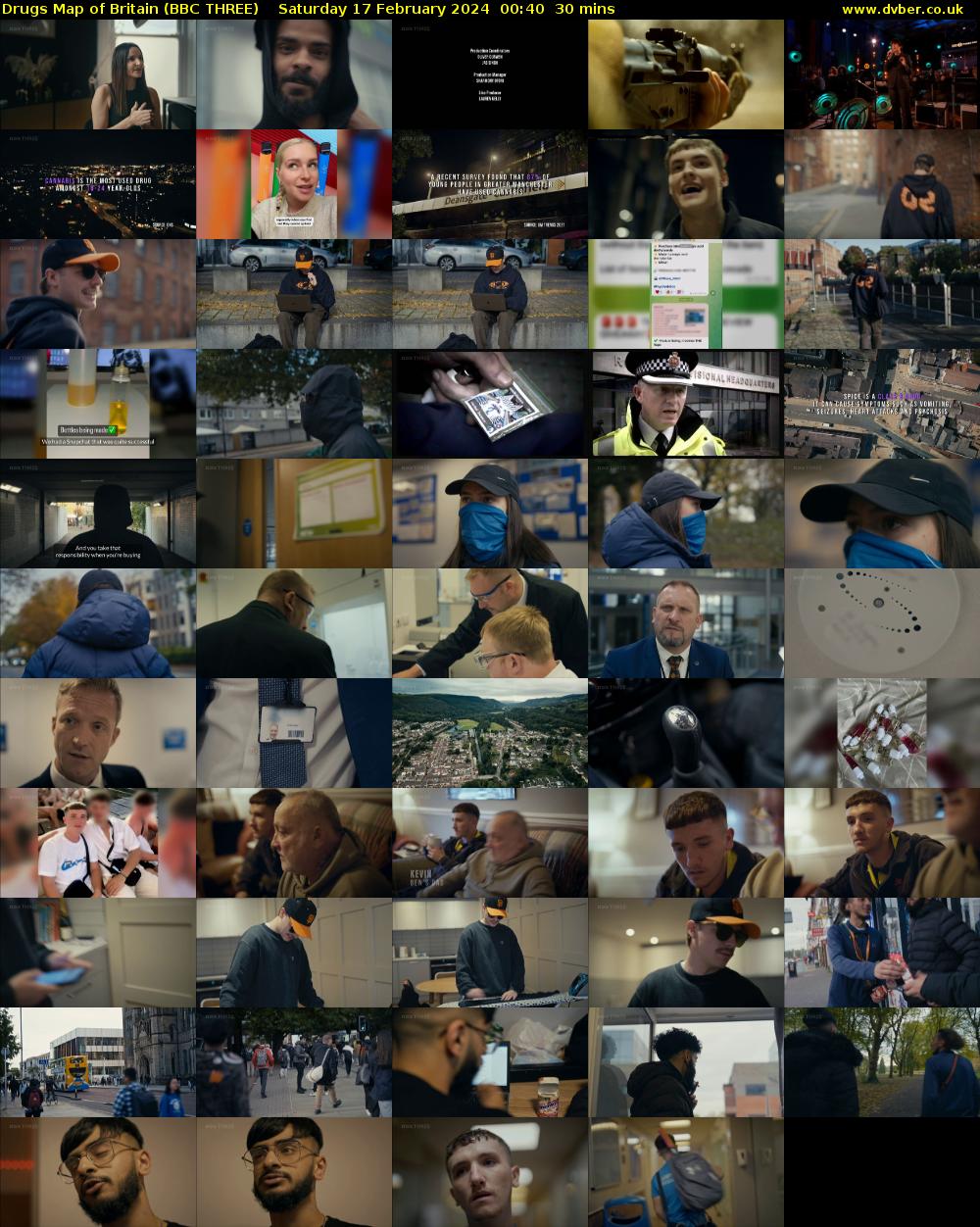 Drugs Map of Britain (BBC THREE) Saturday 17 February 2024 00:40 - 01:10