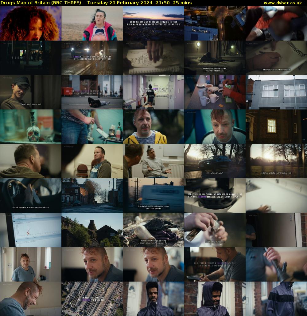Drugs Map of Britain (BBC THREE) Tuesday 20 February 2024 21:50 - 22:15