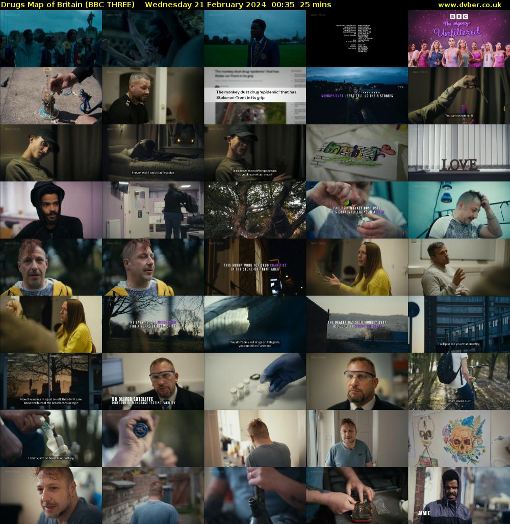 Drugs Map of Britain (BBC THREE) Wednesday 21 February 2024 00:35 - 01:00