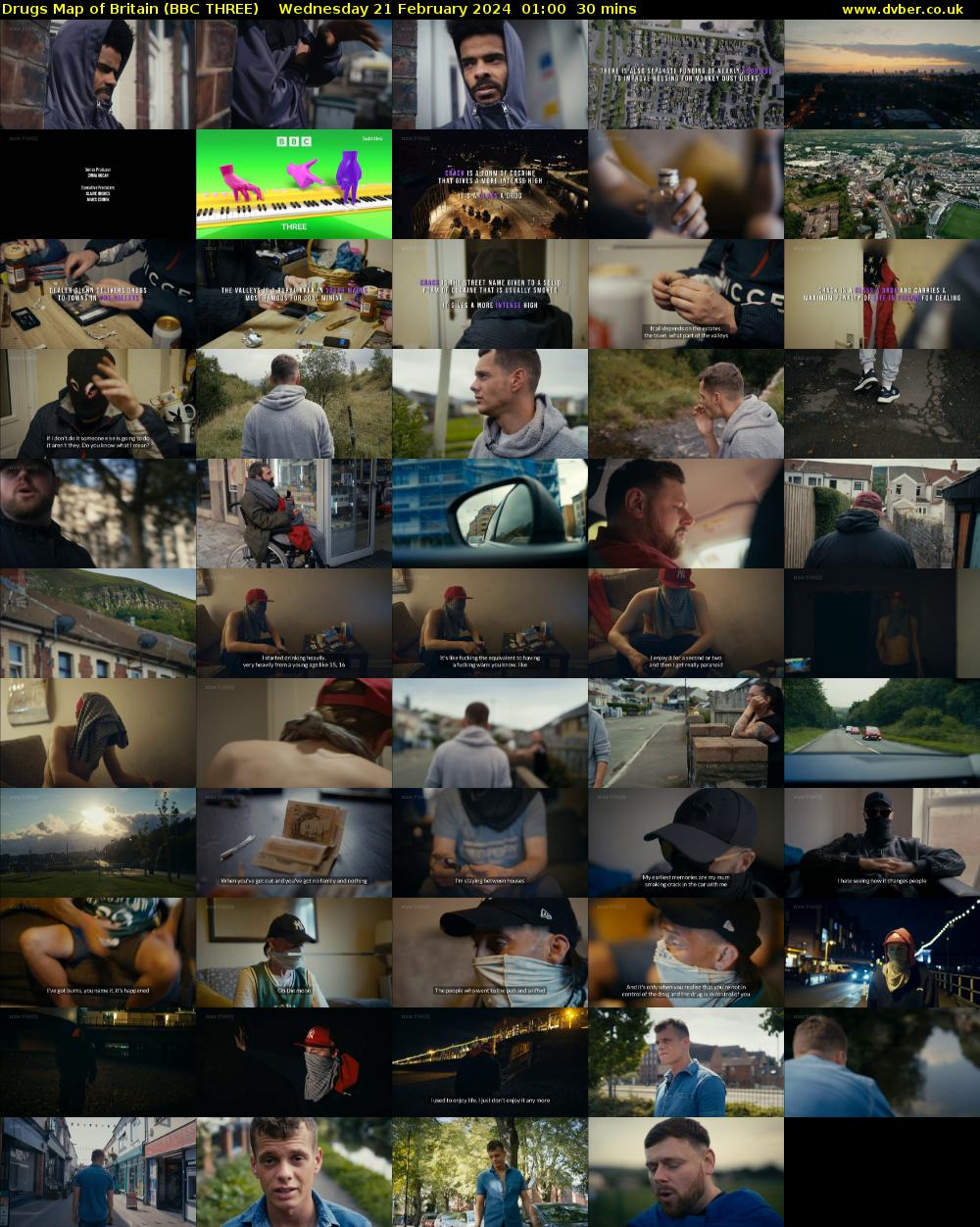 Drugs Map of Britain (BBC THREE) Wednesday 21 February 2024 01:00 - 01:30
