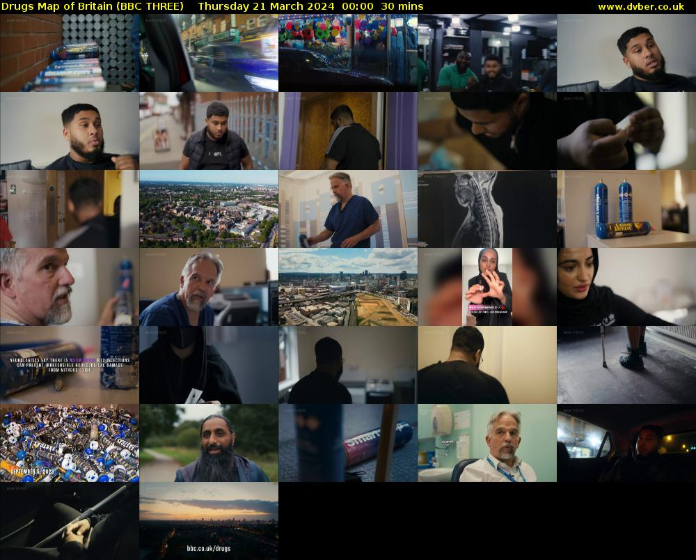 Drugs Map of Britain (BBC THREE) Thursday 21 March 2024 00:00 - 00:30
