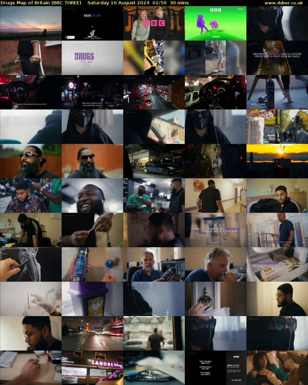 Drugs Map of Britain (BBC THREE) Saturday 10 August 2024 01:50 - 02:20