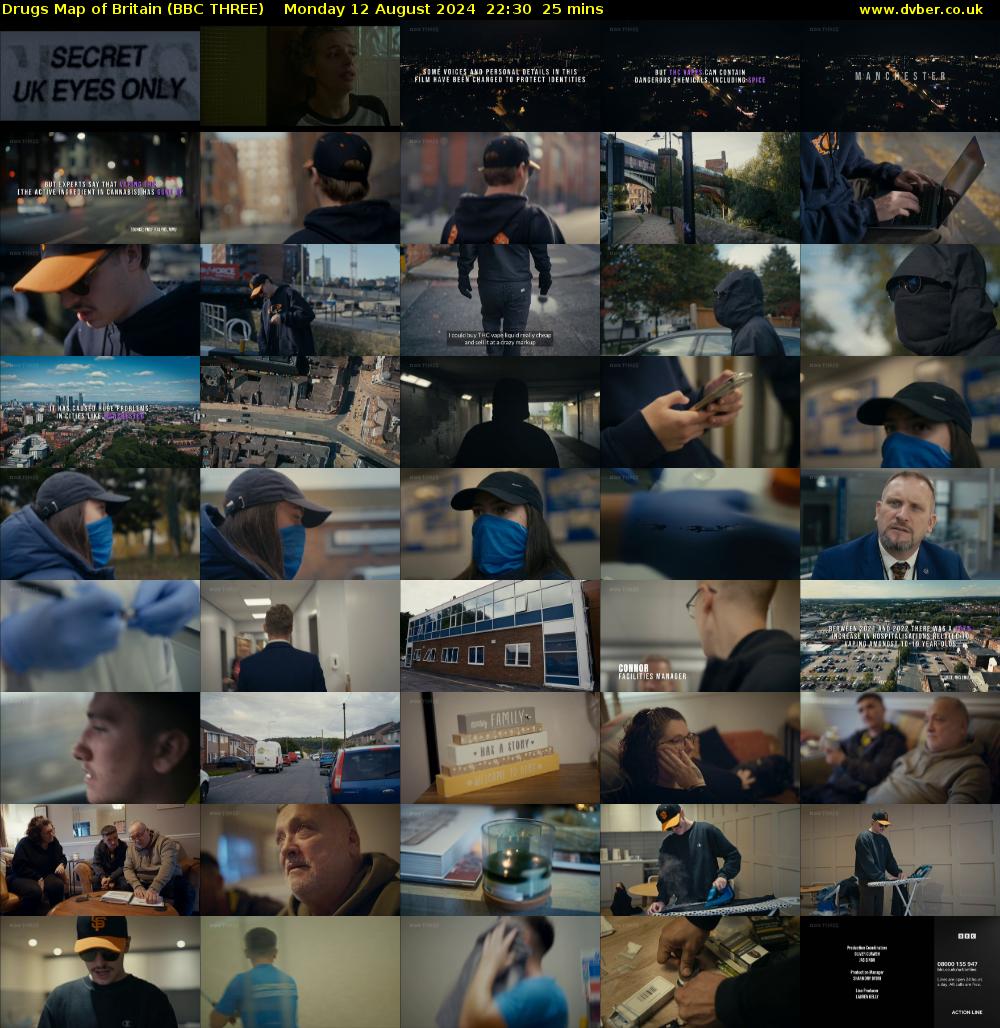 Drugs Map of Britain (BBC THREE) Monday 12 August 2024 22:30 - 22:55