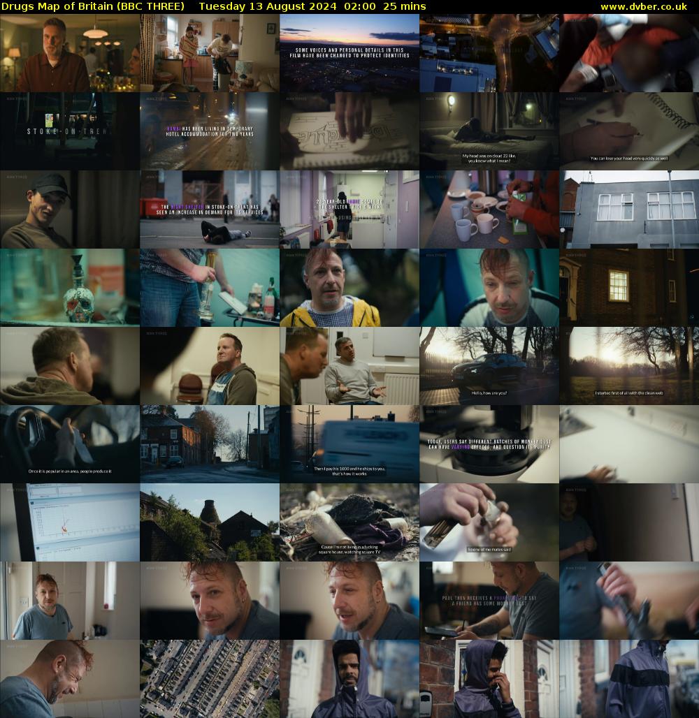 Drugs Map of Britain (BBC THREE) Tuesday 13 August 2024 02:00 - 02:25