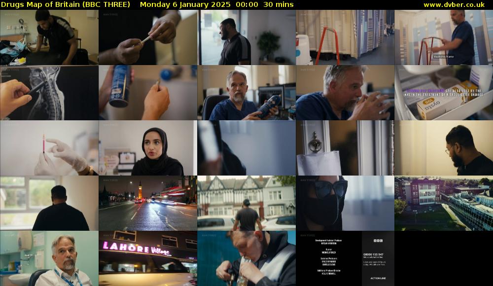 Drugs Map of Britain (BBC THREE) Monday 6 January 2025 00:00 - 00:30