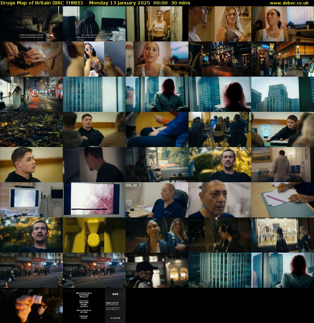 Drugs Map of Britain (BBC THREE) Monday 13 January 2025 00:00 - 00:30