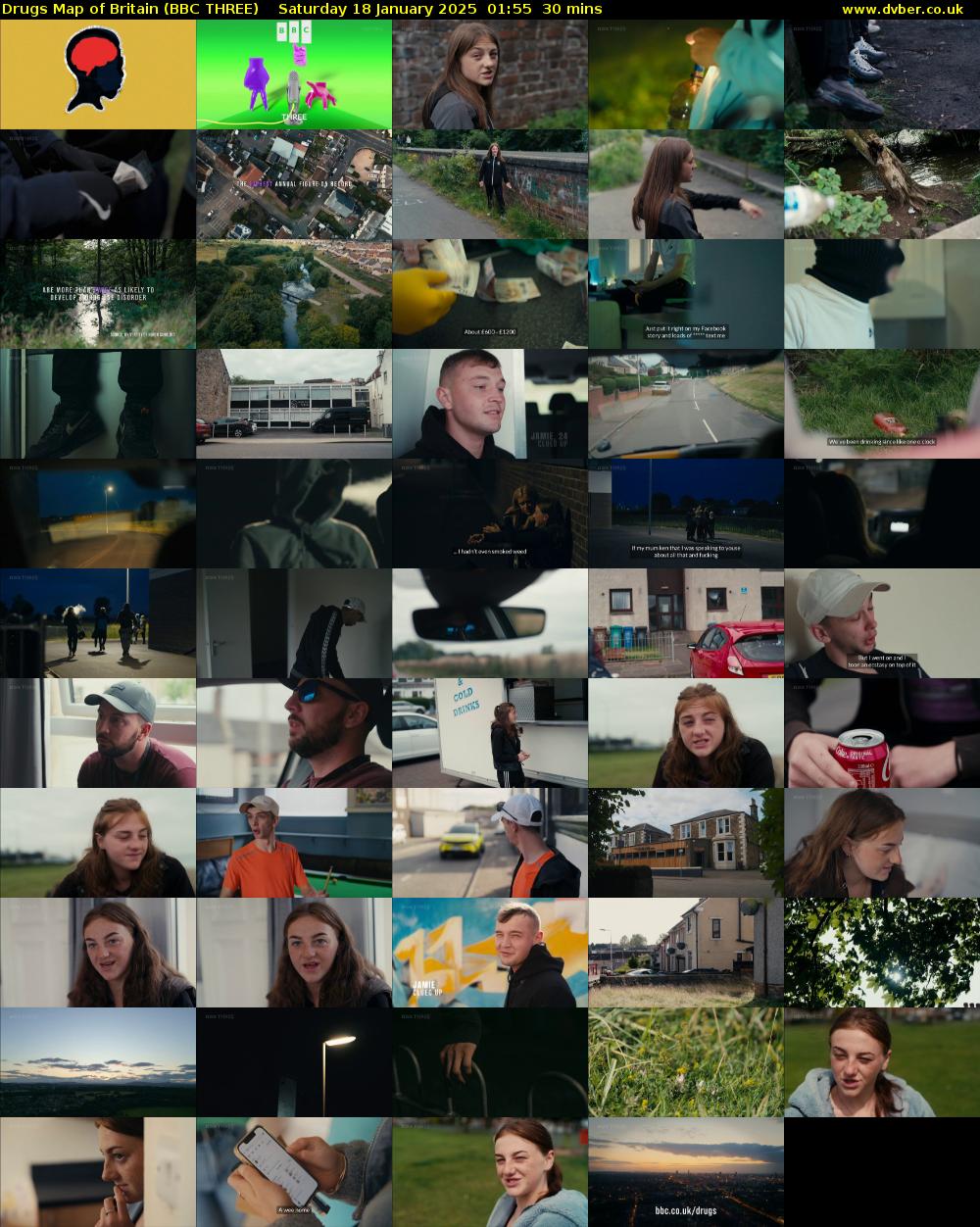 Drugs Map of Britain (BBC THREE) Saturday 18 January 2025 01:55 - 02:25