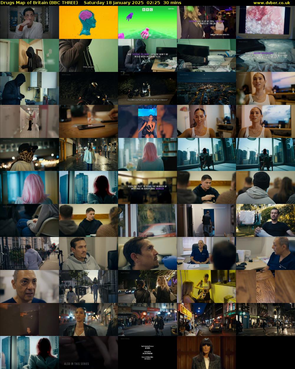 Drugs Map of Britain (BBC THREE) Saturday 18 January 2025 02:25 - 02:55