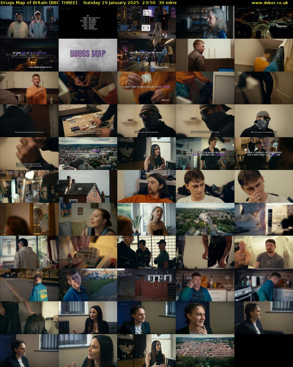 Drugs Map of Britain (BBC THREE) Sunday 19 January 2025 23:50 - 00:20