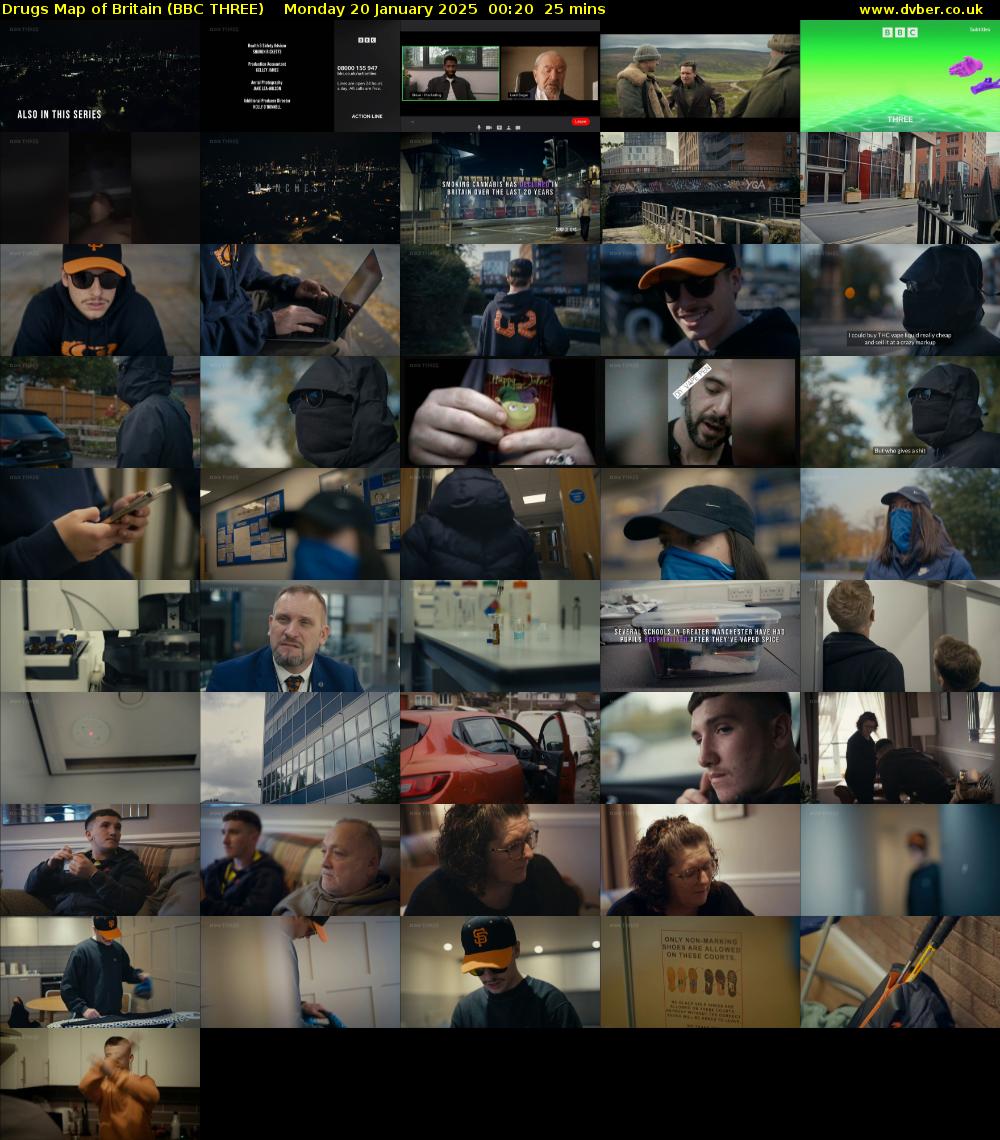 Drugs Map of Britain (BBC THREE) Monday 20 January 2025 00:20 - 00:45