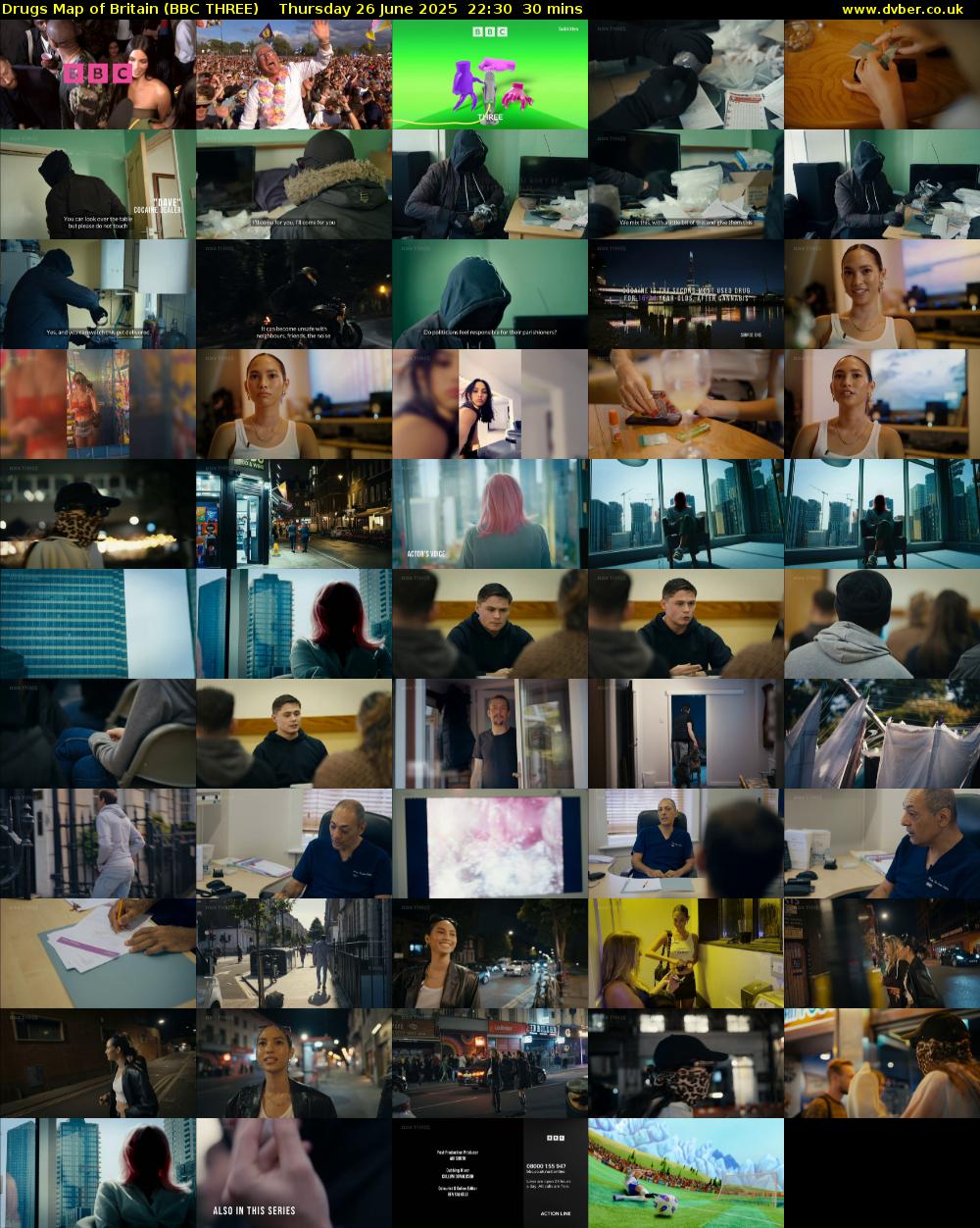 Drugs Map of Britain (BBC THREE) Thursday 26 June 2025 22:30 - 23:00