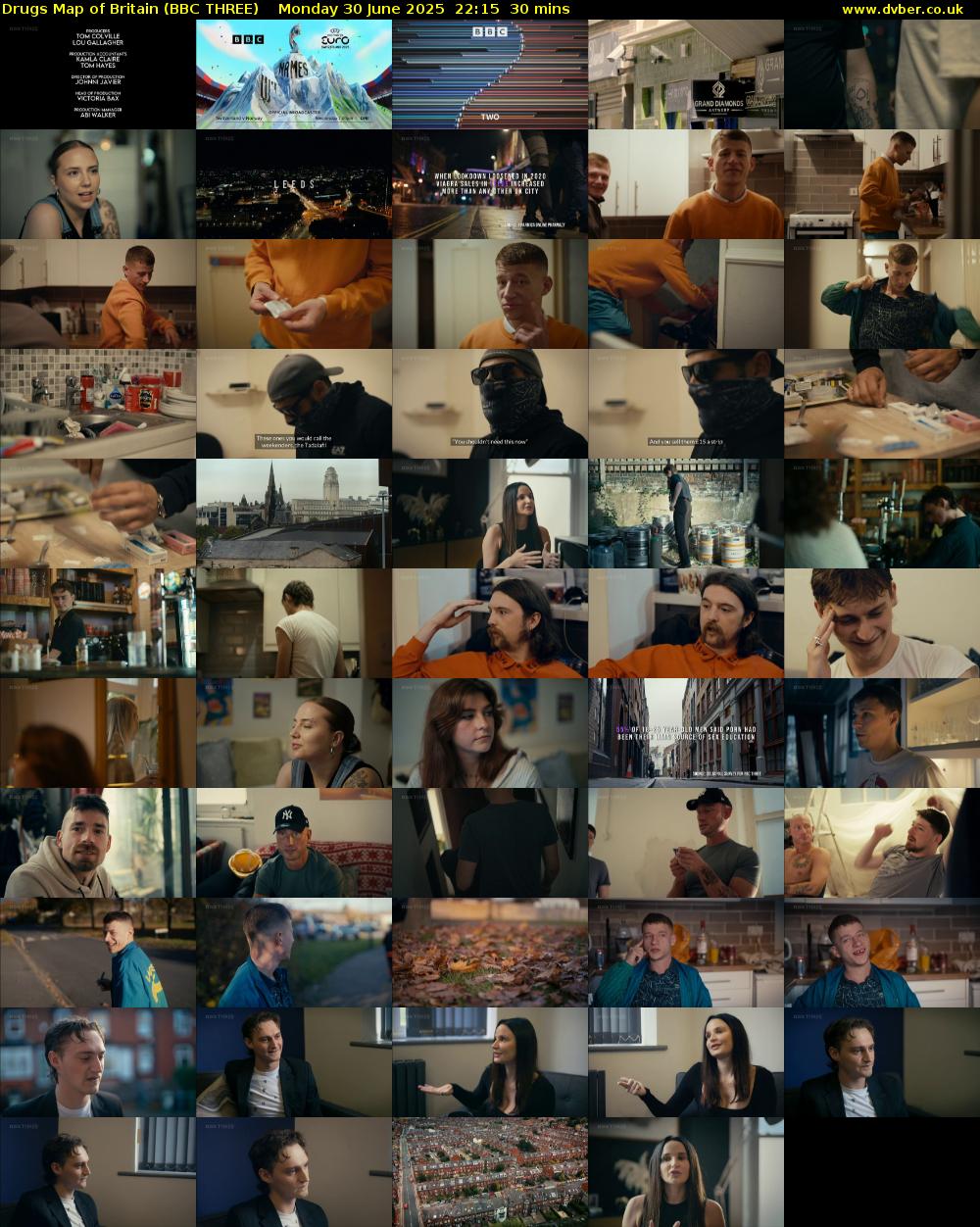 Drugs Map of Britain (BBC THREE) Monday 30 June 2025 22:15 - 22:45