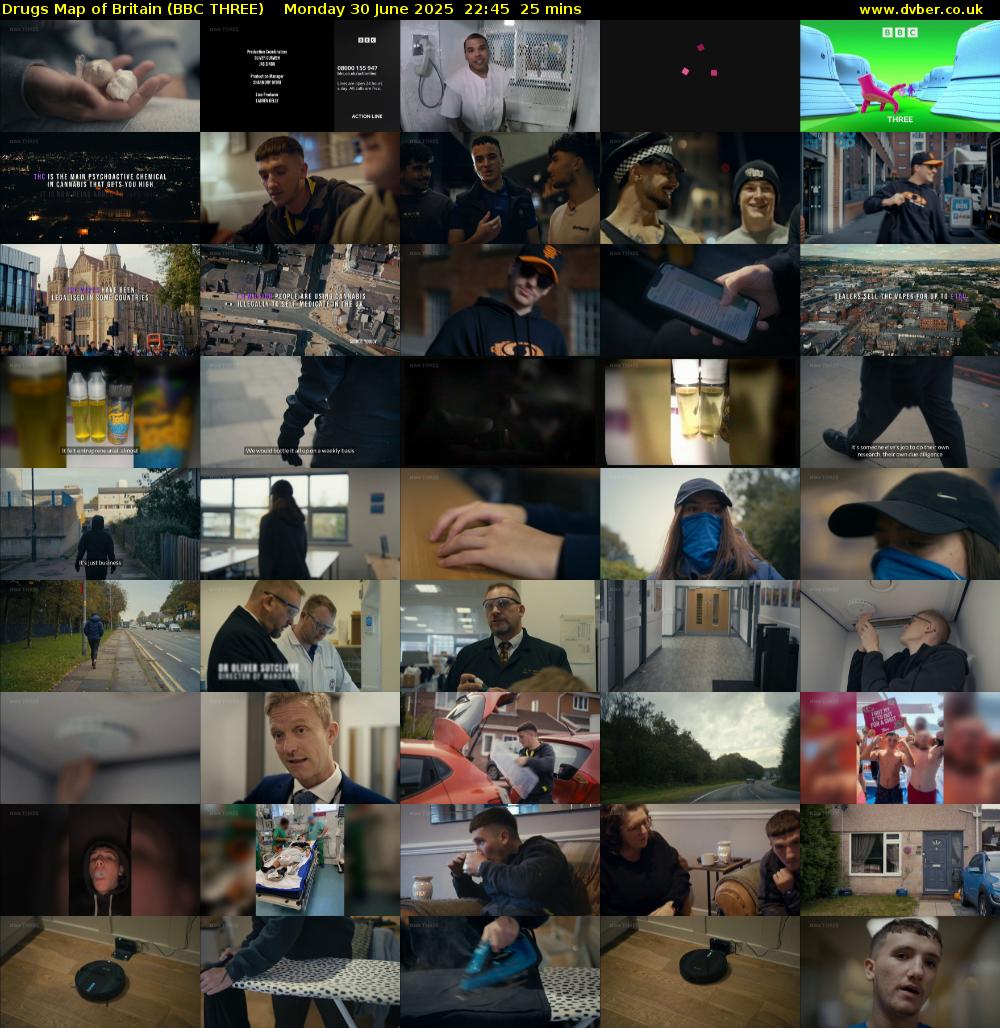 Drugs Map of Britain (BBC THREE) Monday 30 June 2025 22:45 - 23:10