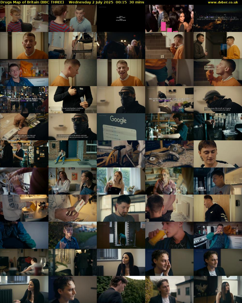 Drugs Map of Britain (BBC THREE) Wednesday 2 July 2025 00:15 - 00:45
