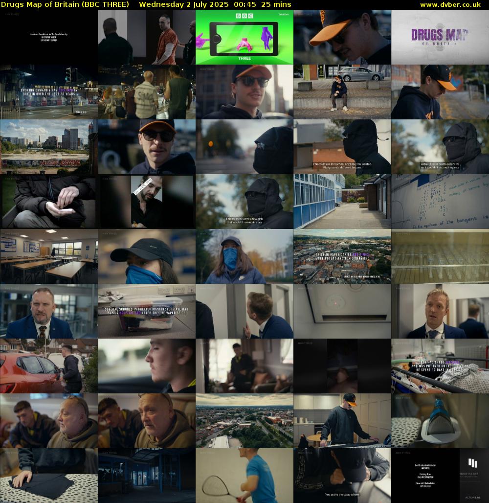 Drugs Map of Britain (BBC THREE) Wednesday 2 July 2025 00:45 - 01:10