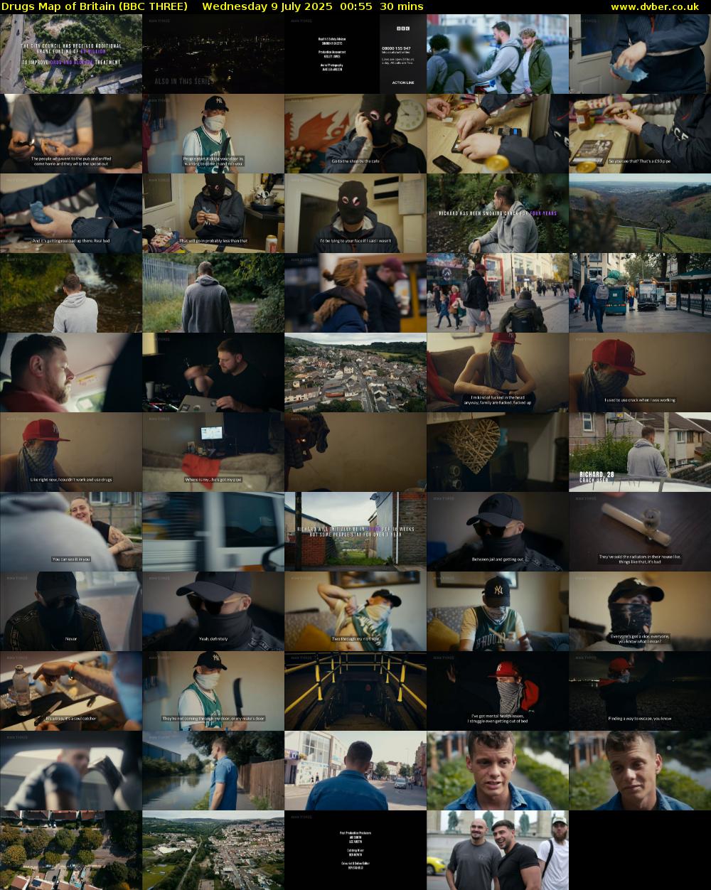 Drugs Map of Britain (BBC THREE) Wednesday 9 July 2025 00:55 - 01:25