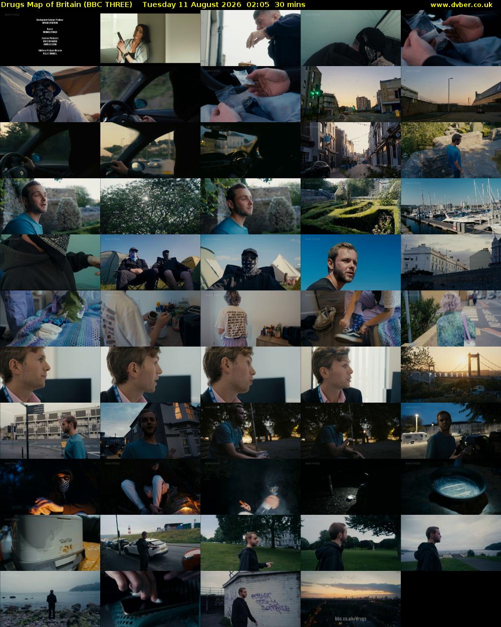 Drugs Map of Britain (BBC THREE) Tuesday 11 August 2026 02:05 - 02:35