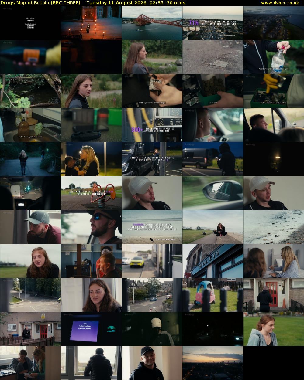 Drugs Map of Britain (BBC THREE) Tuesday 11 August 2026 02:35 - 03:05