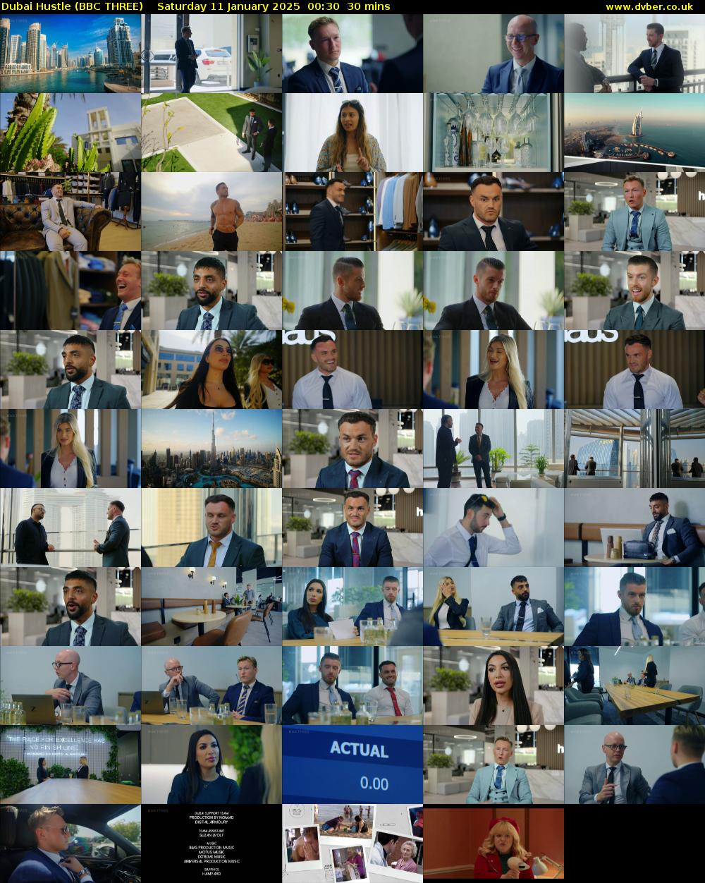 Dubai Hustle (BBC THREE) Saturday 11 January 2025 00:30 - 01:00
