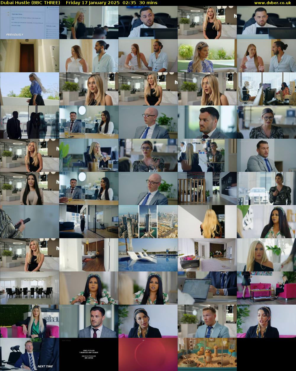 Dubai Hustle (BBC THREE) Friday 17 January 2025 02:35 - 03:05