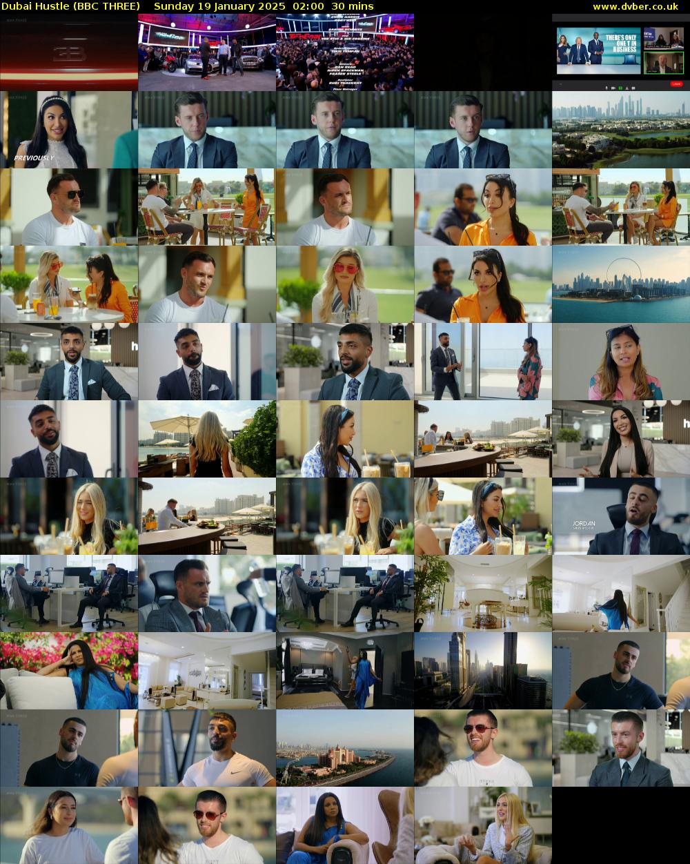 Dubai Hustle (BBC THREE) Sunday 19 January 2025 02:00 - 02:30