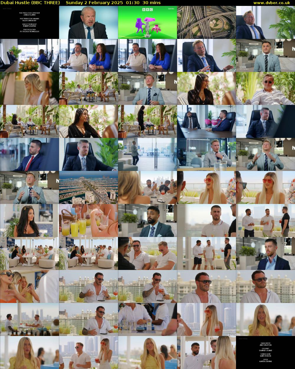 Dubai Hustle (BBC THREE) Sunday 2 February 2025 01:30 - 02:00